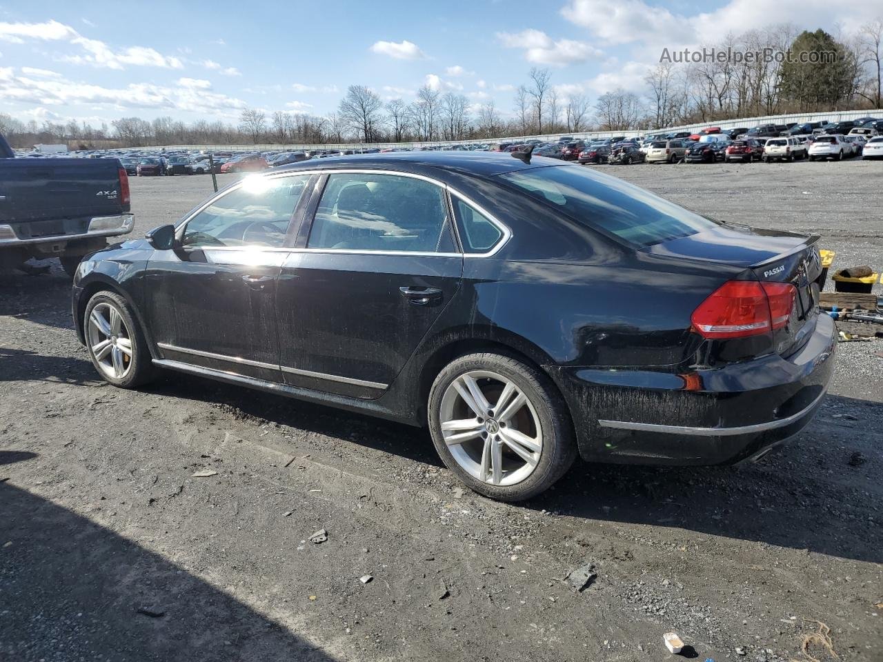 2012 Volkswagen Passat Sel Черный vin: 1VWCN7A34CC019957