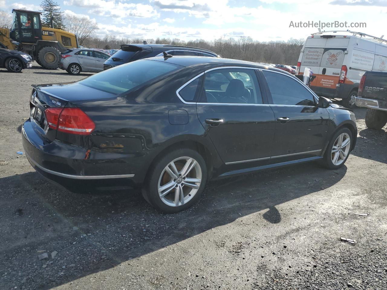 2012 Volkswagen Passat Sel Черный vin: 1VWCN7A34CC019957