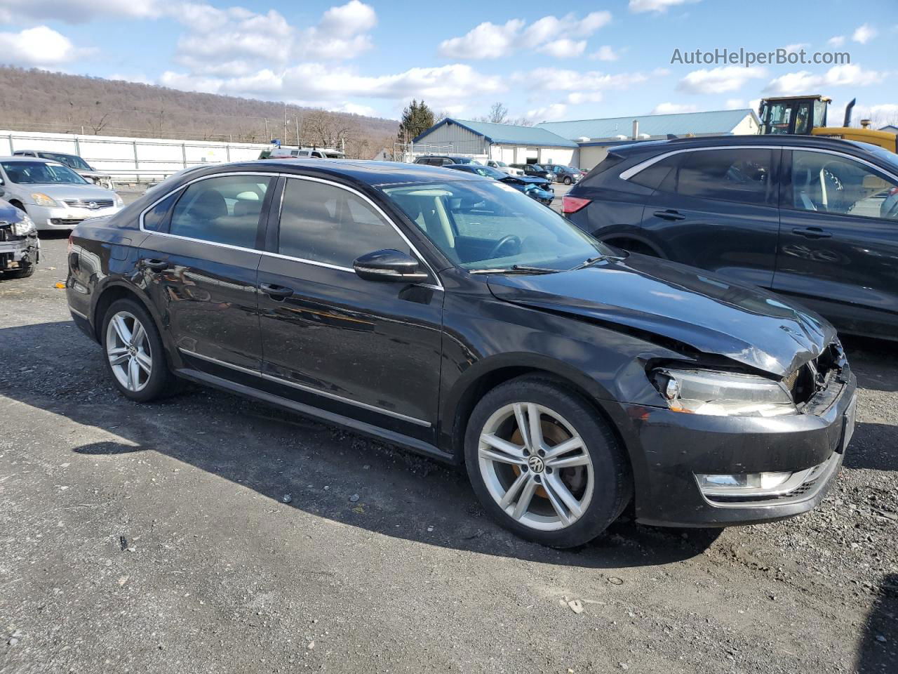 2012 Volkswagen Passat Sel Черный vin: 1VWCN7A34CC019957