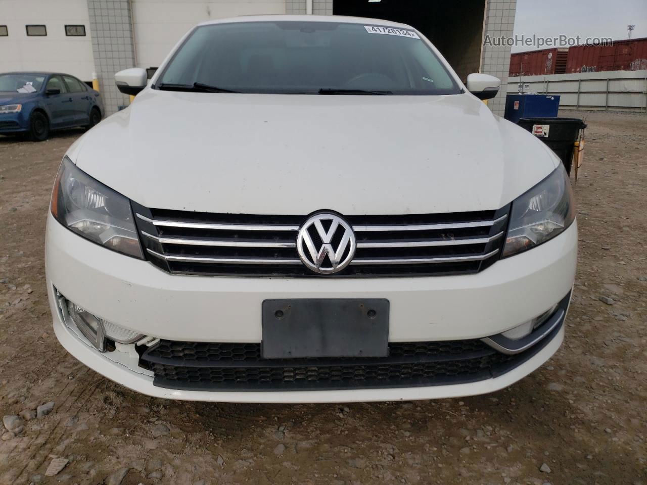 2013 Volkswagen Passat Sel White vin: 1VWCN7A34DC144345