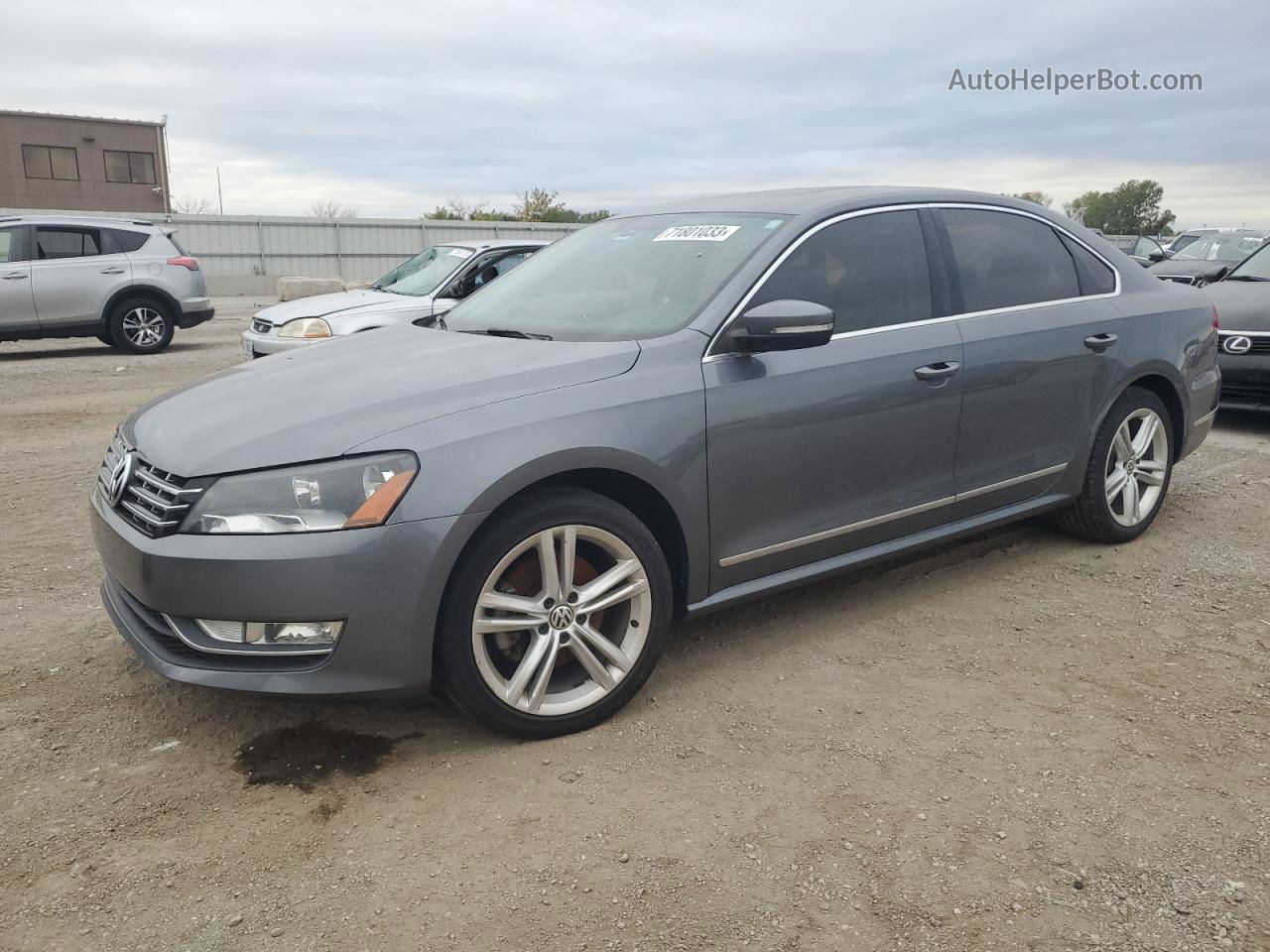 2014 Volkswagen Passat Sel Серый vin: 1VWCN7A34EC046997