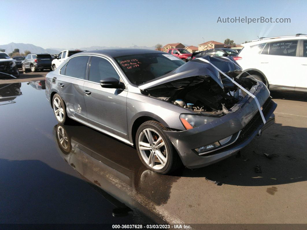 2014 Volkswagen Passat 2.0l Tdi Sel Premium Gray vin: 1VWCN7A34EC066201