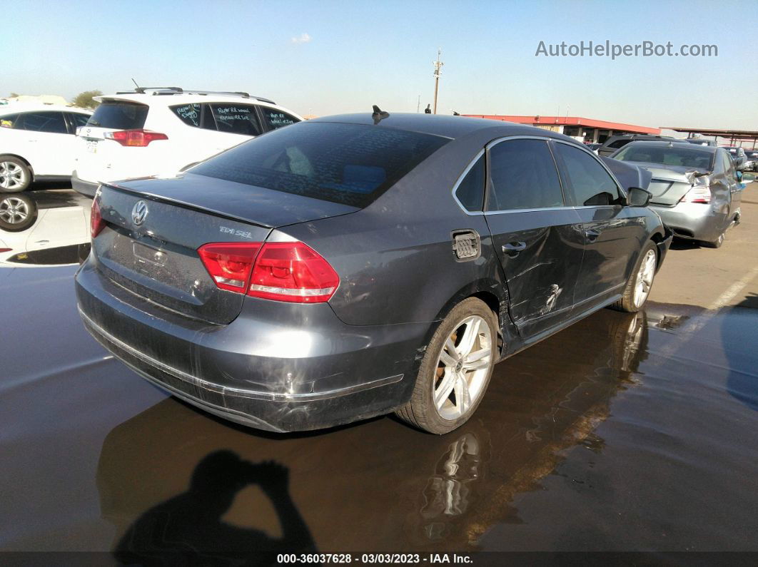 2014 Volkswagen Passat 2.0l Tdi Sel Premium Gray vin: 1VWCN7A34EC066201