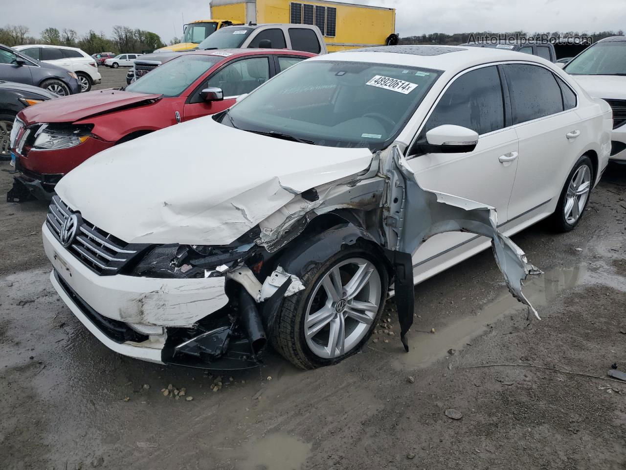 2014 Volkswagen Passat Sel Серебряный vin: 1VWCN7A34EC113503