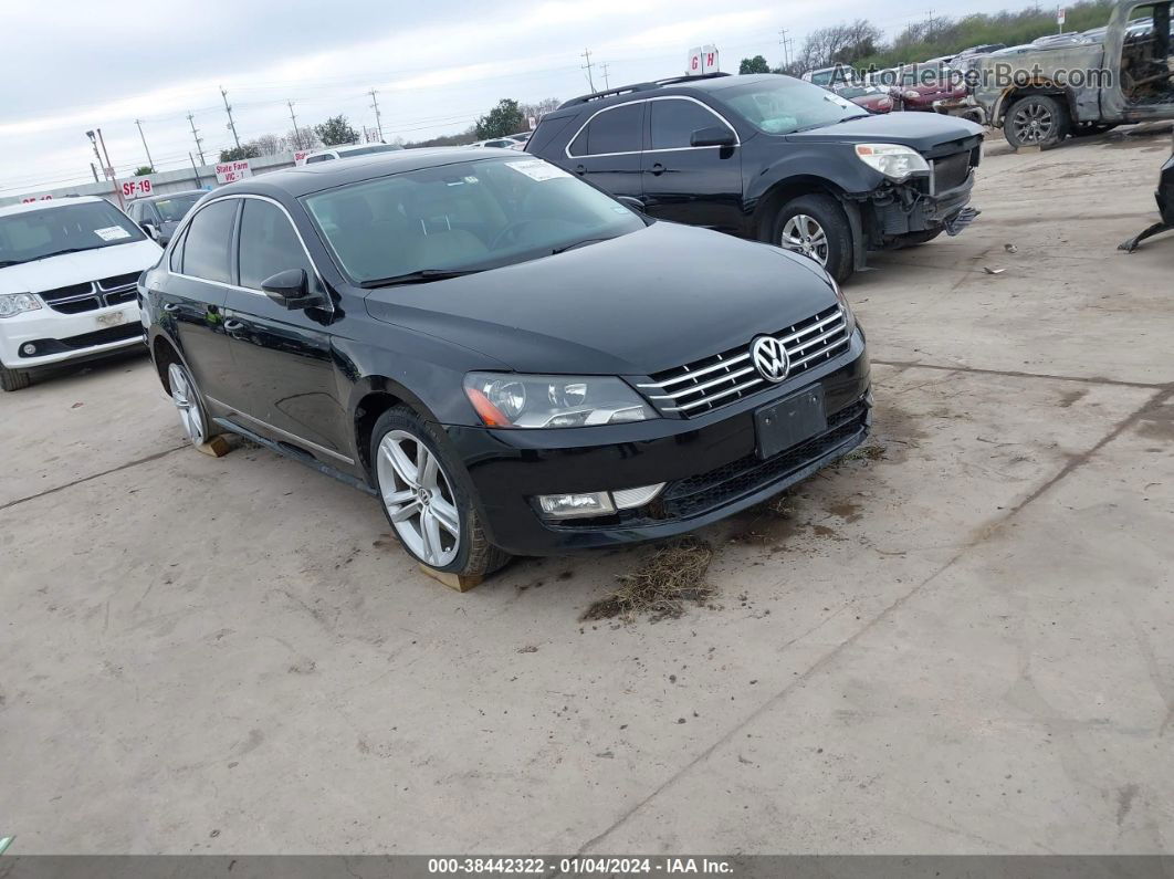 2012 Volkswagen Passat 2.0l Tdi Sel Premium Black vin: 1VWCN7A35CC001693