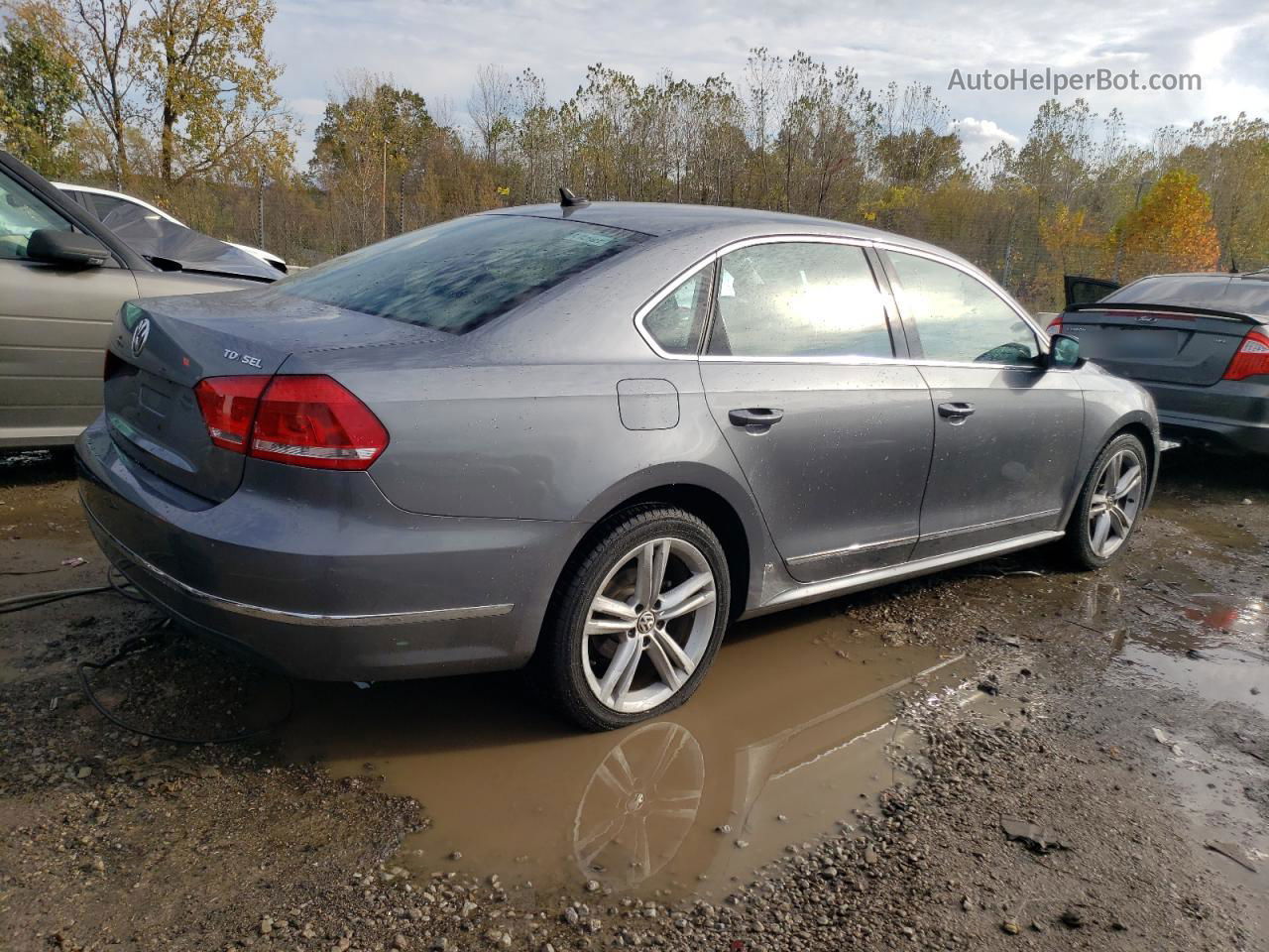 2013 Volkswagen Passat Sel Серый vin: 1VWCN7A35DC003459