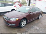 2013 Volkswagen Passat 2.0l Tdi Sel Premium Maroon vin: 1VWCN7A35DC105618