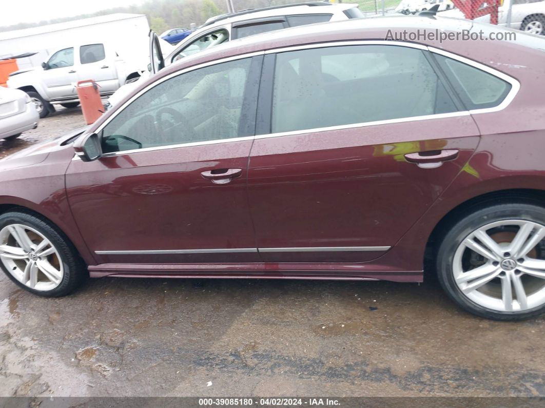 2013 Volkswagen Passat 2.0l Tdi Sel Premium Maroon vin: 1VWCN7A35DC105618