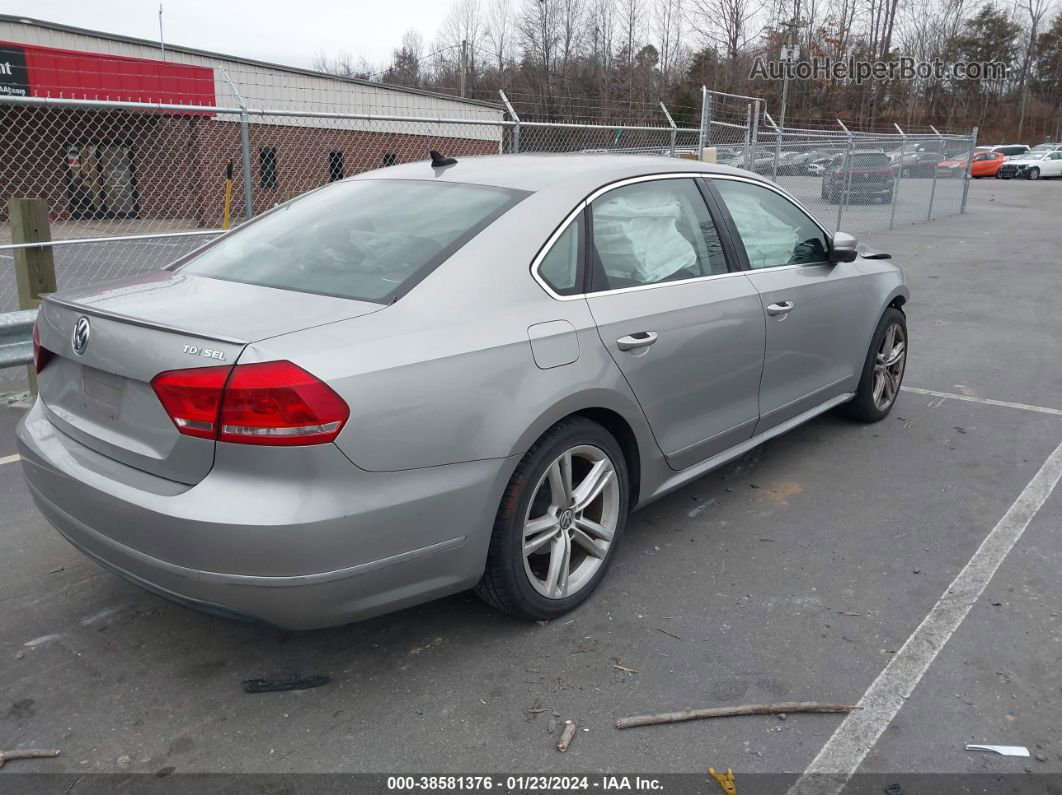 2013 Volkswagen Passat 2.0l Tdi Sel Premium Silver vin: 1VWCN7A35DC150798