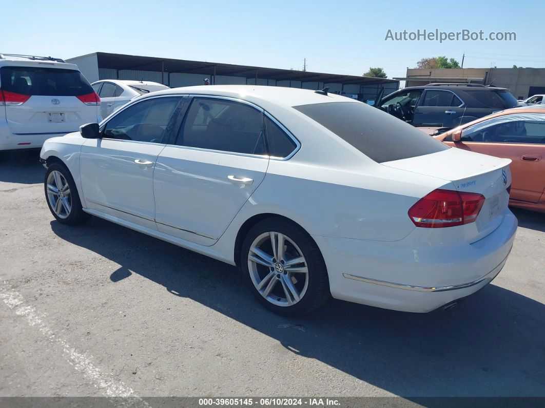 2014 Volkswagen Passat 2.0l Tdi Sel Premium White vin: 1VWCN7A35EC033255