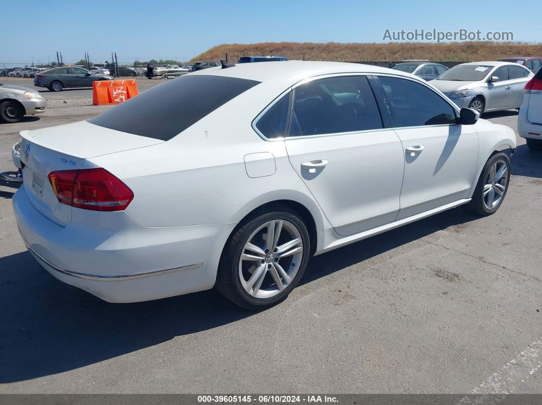 2014 Volkswagen Passat 2.0l Tdi Sel Premium White vin: 1VWCN7A35EC033255