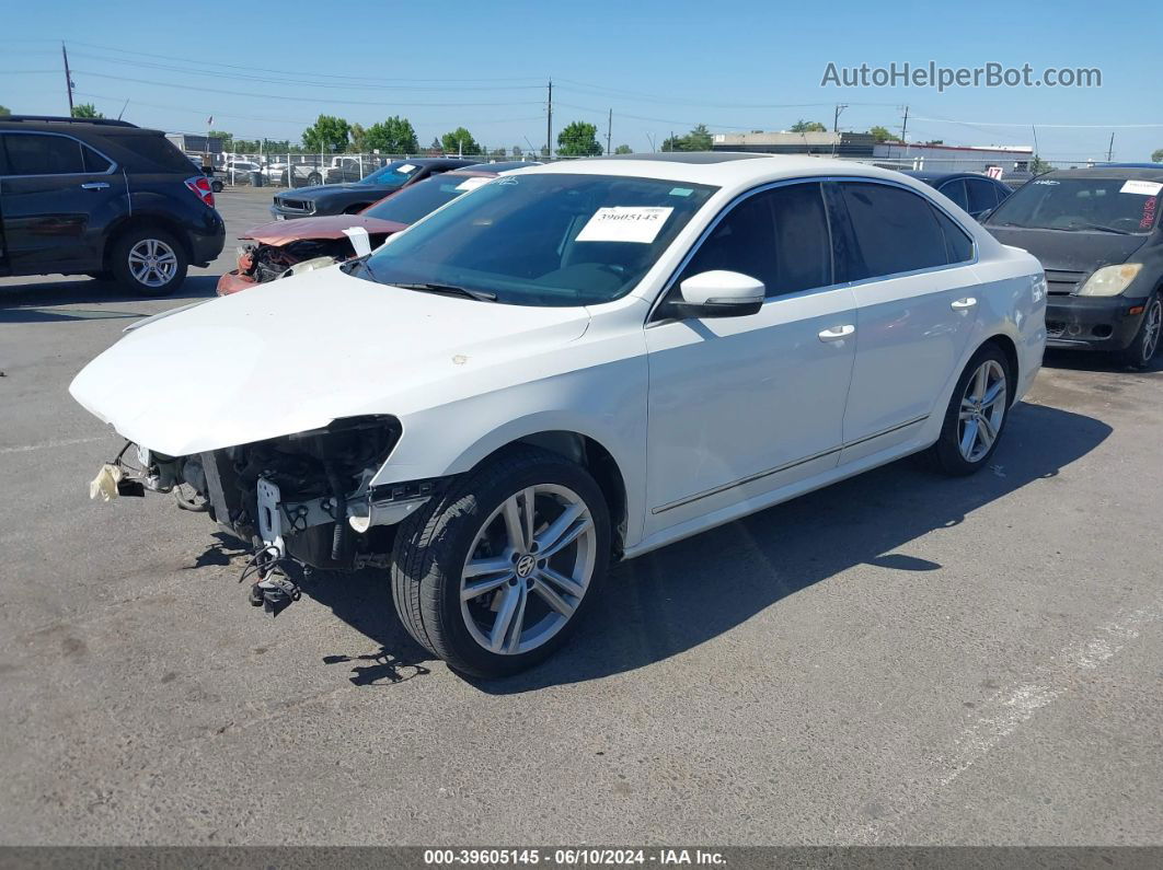 2014 Volkswagen Passat 2.0l Tdi Sel Premium White vin: 1VWCN7A35EC033255