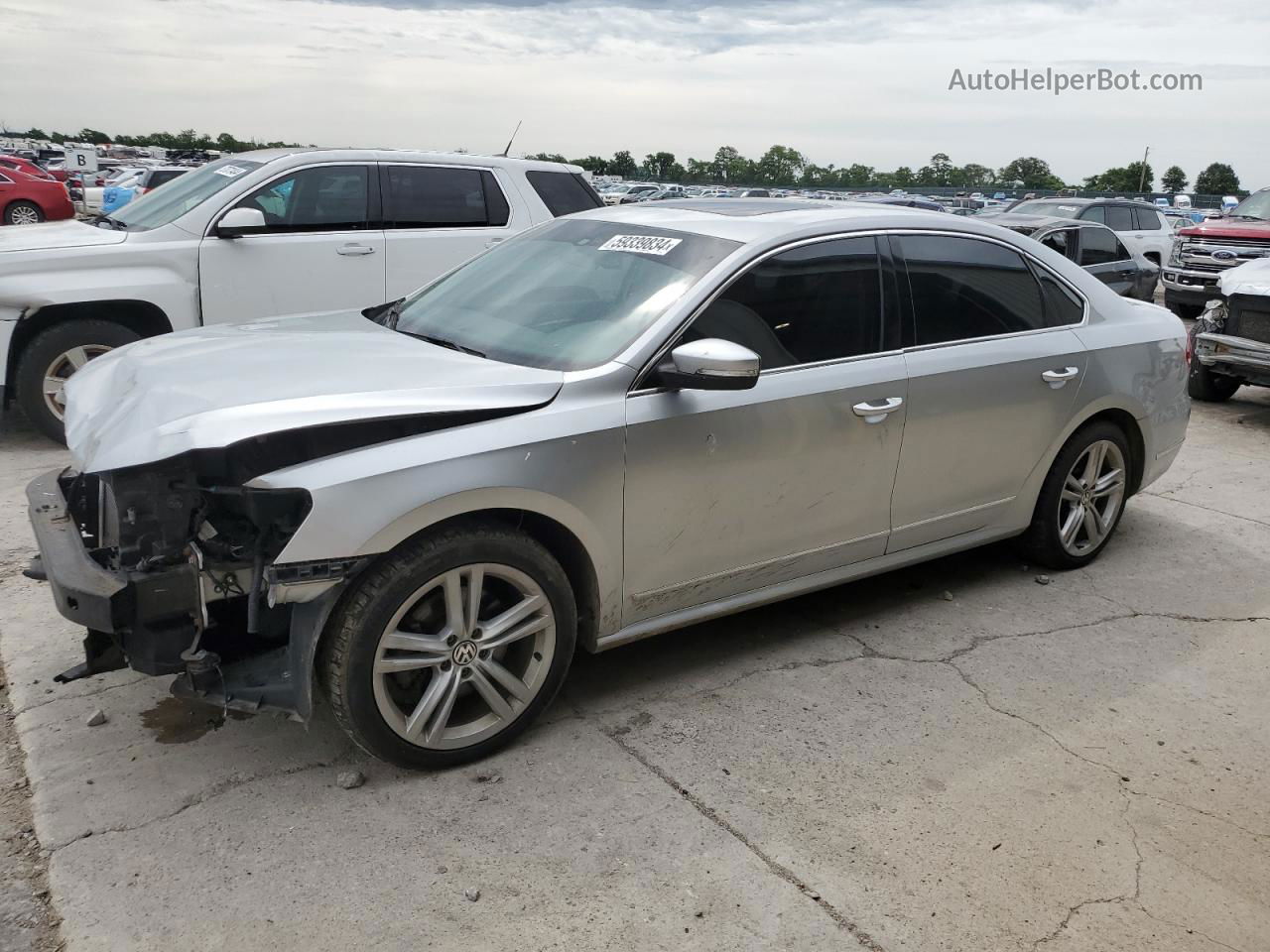 2014 Volkswagen Passat Sel Gray vin: 1VWCN7A35EC054106