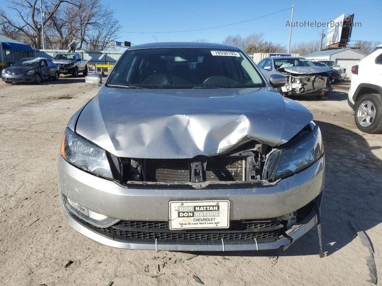 2014 Volkswagen Passat Sel Silver vin: 1VWCN7A35EC089230