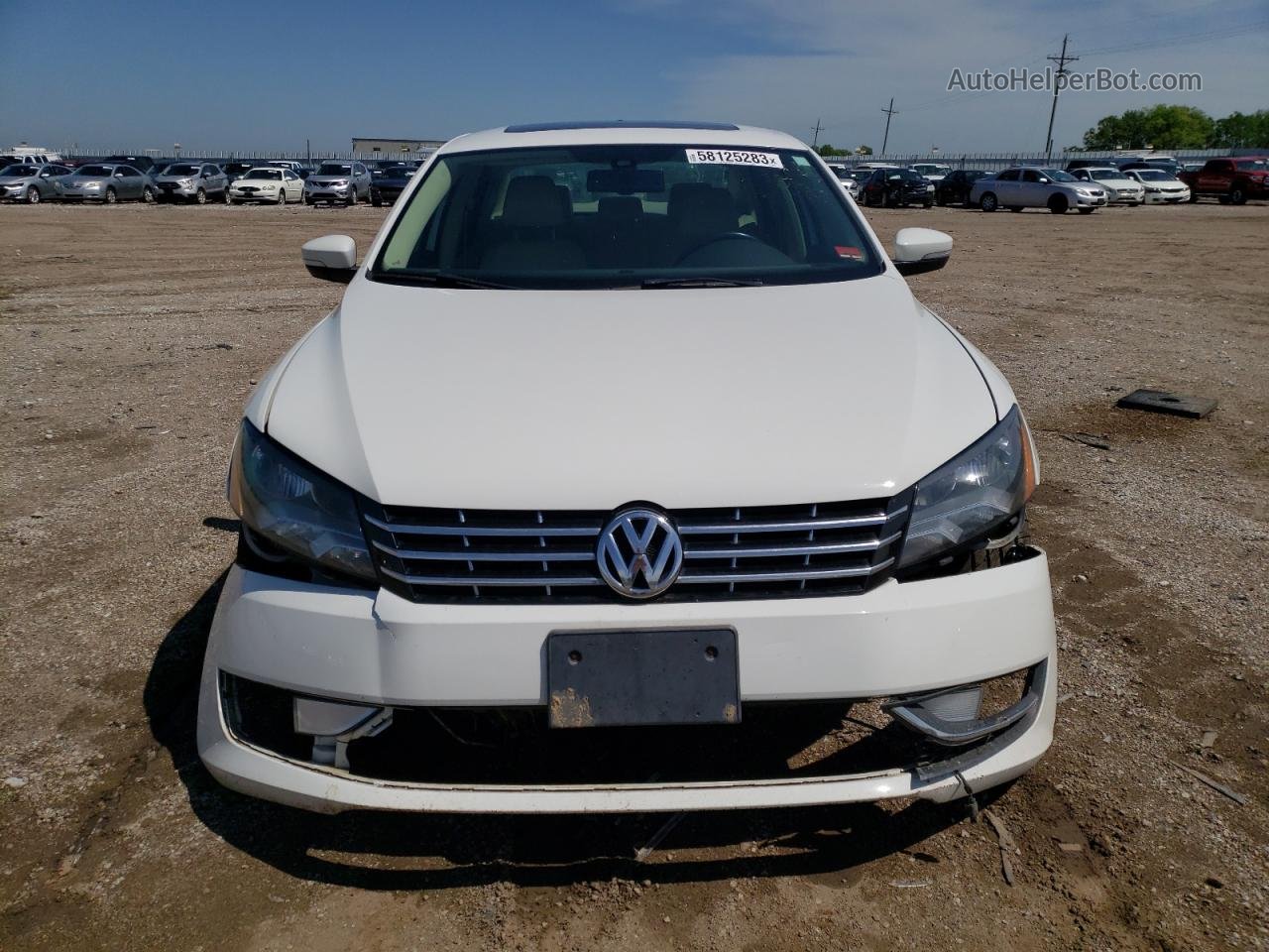 2014 Volkswagen Passat Sel White vin: 1VWCN7A35EC102283