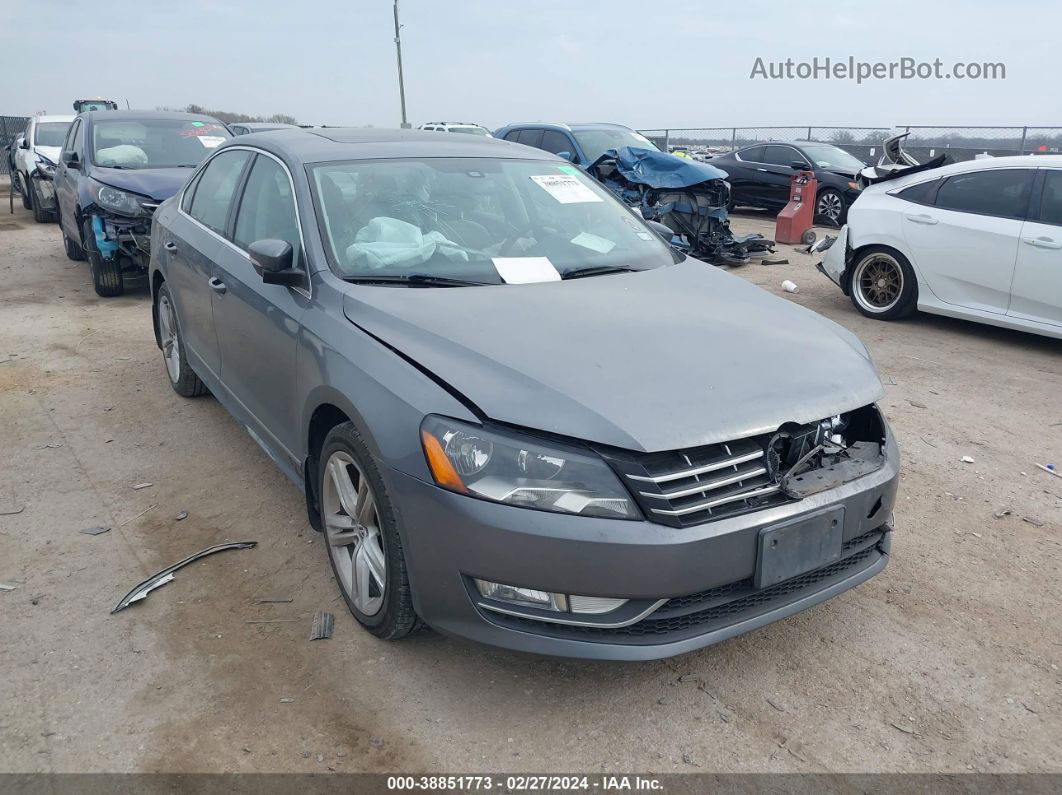 2014 Volkswagen Passat 2.0l Tdi Sel Premium Silver vin: 1VWCN7A35EC111825