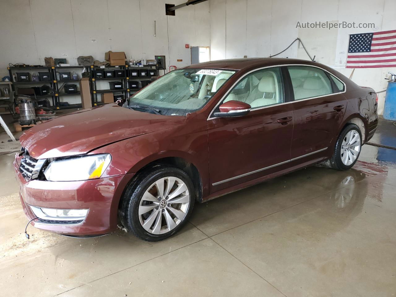 2012 Volkswagen Passat Sel Burgundy vin: 1VWCN7A36CC065502