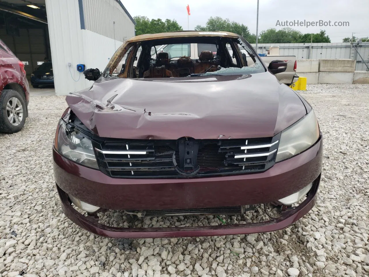 2013 Volkswagen Passat Sel Burgundy vin: 1VWCN7A36DC034090