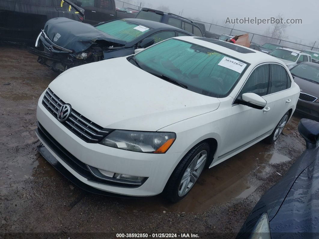 2014 Volkswagen Passat 2.0l Tdi Sel Premium White vin: 1VWCN7A36EC008543