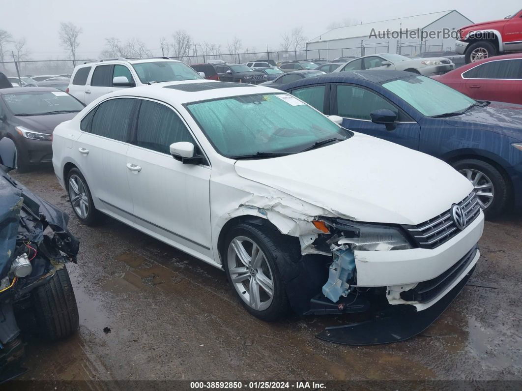 2014 Volkswagen Passat 2.0l Tdi Sel Premium White vin: 1VWCN7A36EC008543