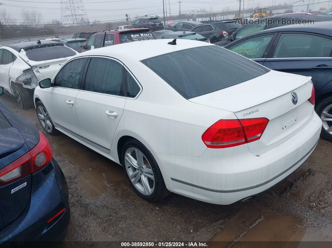 2014 Volkswagen Passat 2.0l Tdi Sel Premium White vin: 1VWCN7A36EC008543