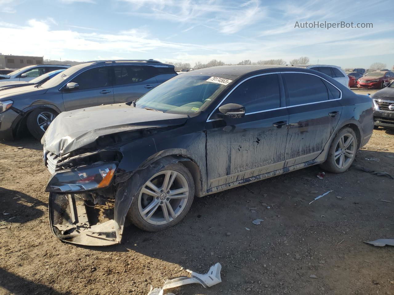 2014 Volkswagen Passat Sel Black vin: 1VWCN7A36EC054308