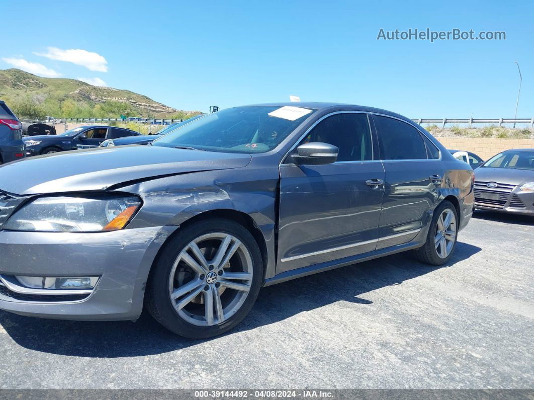 2014 Volkswagen Passat 2.0l Tdi Sel Premium Gray vin: 1VWCN7A36EC054521