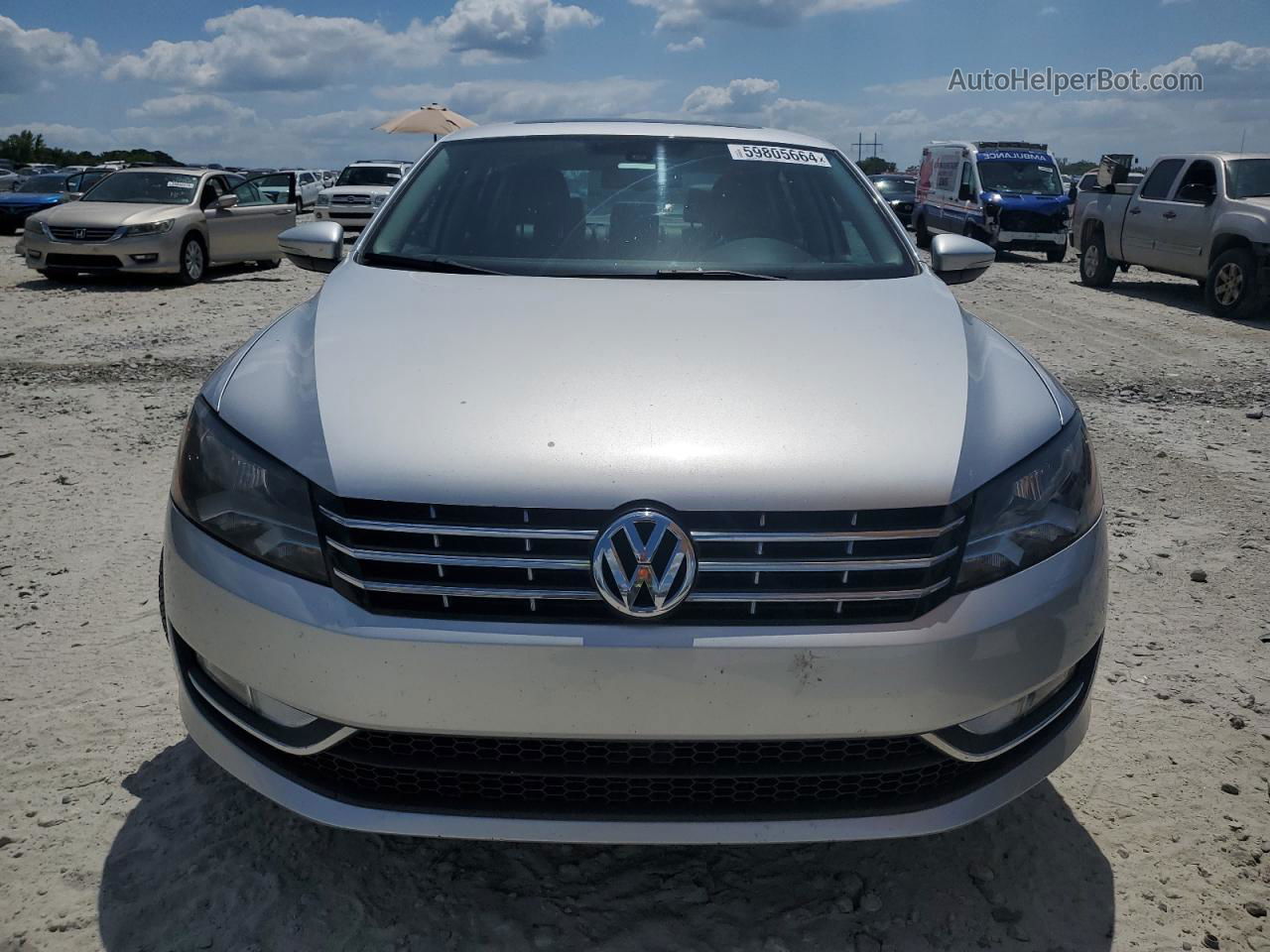 2012 Volkswagen Passat Sel Серебряный vin: 1VWCN7A37CC082194