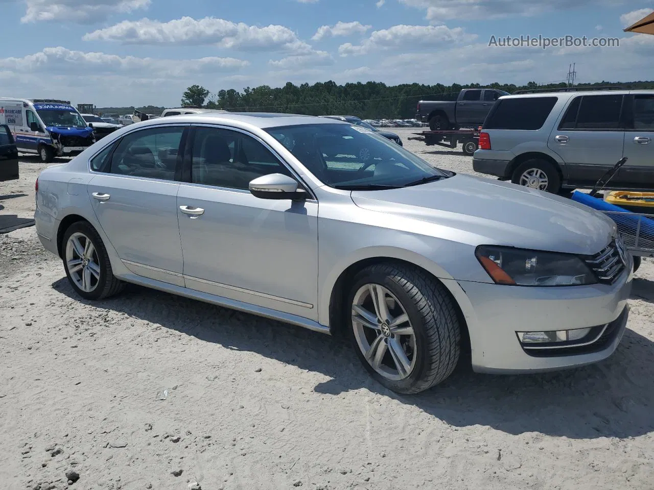 2012 Volkswagen Passat Sel Серебряный vin: 1VWCN7A37CC082194