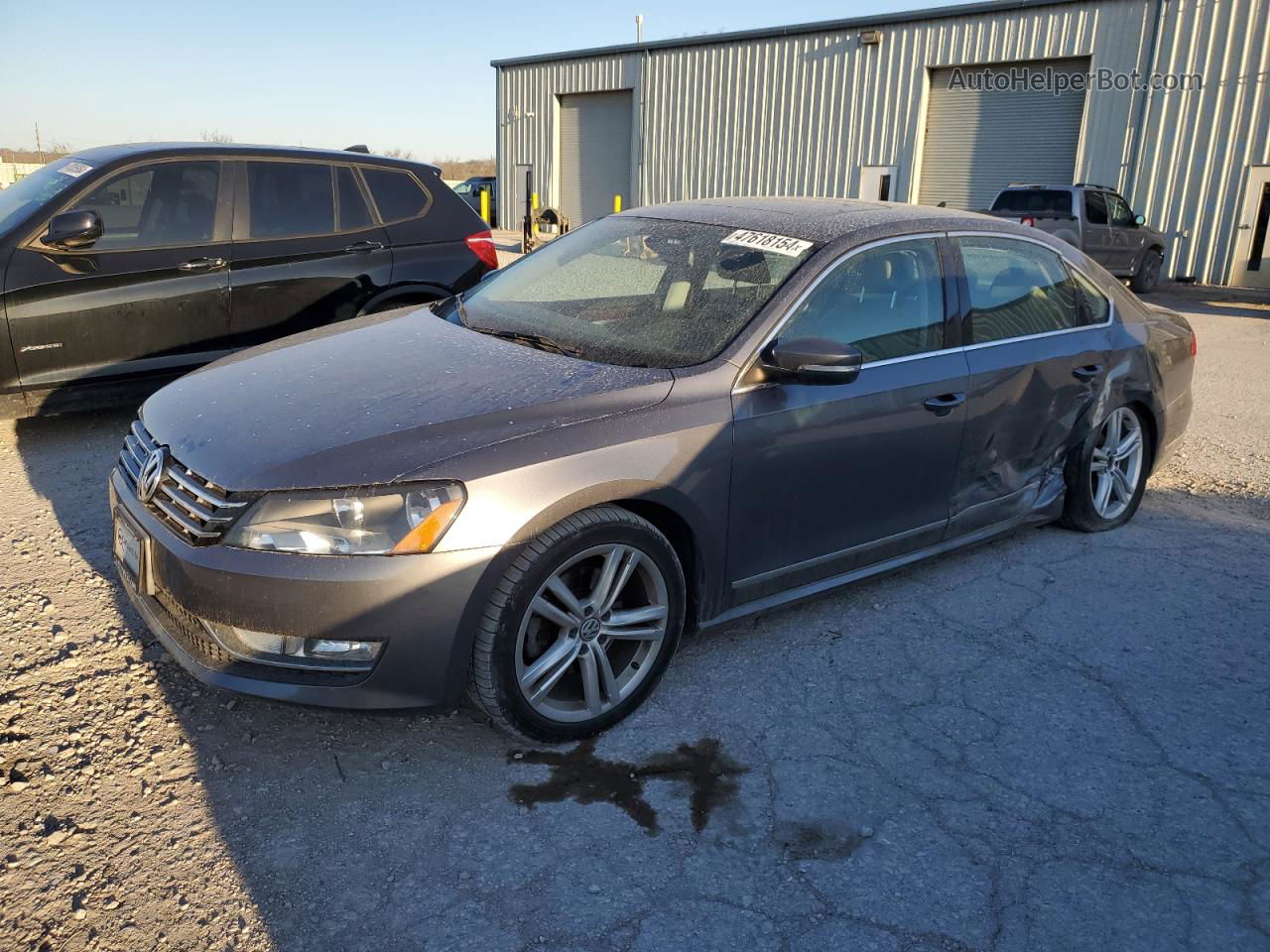 2013 Volkswagen Passat Sel Gray vin: 1VWCN7A37DC071018