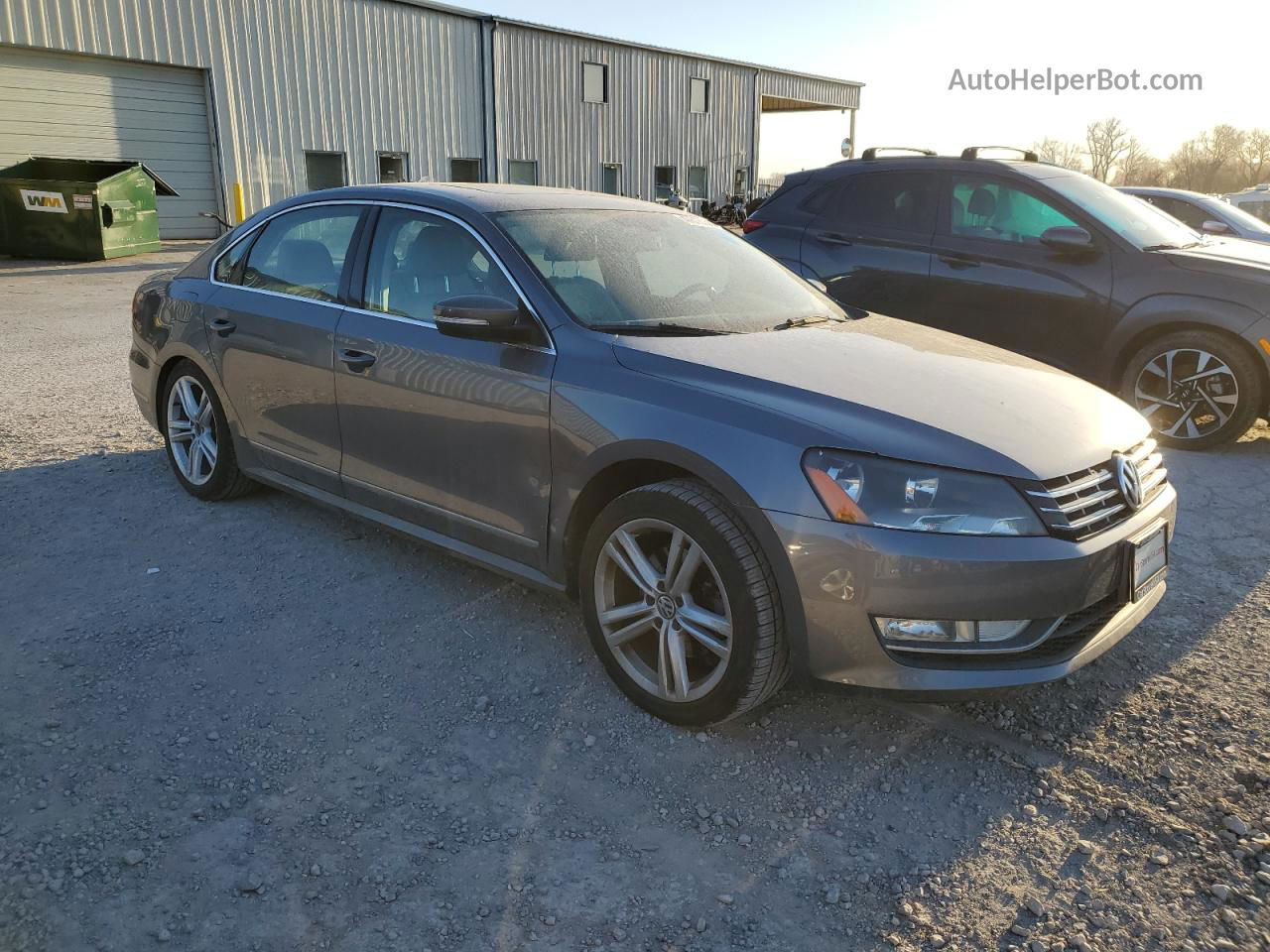 2013 Volkswagen Passat Sel Gray vin: 1VWCN7A37DC071018