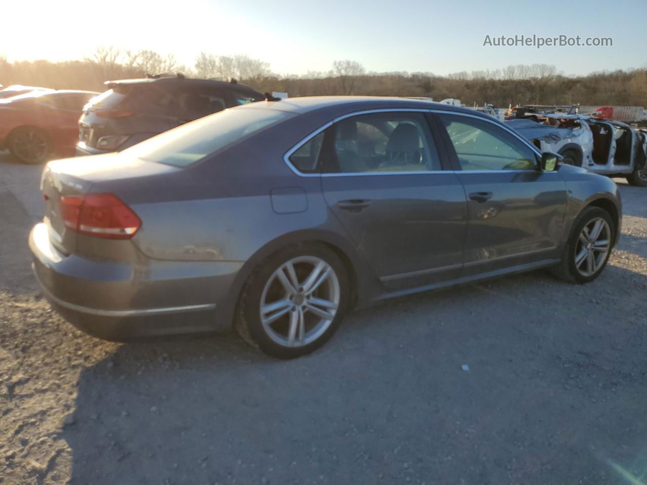 2013 Volkswagen Passat Sel Gray vin: 1VWCN7A37DC071018