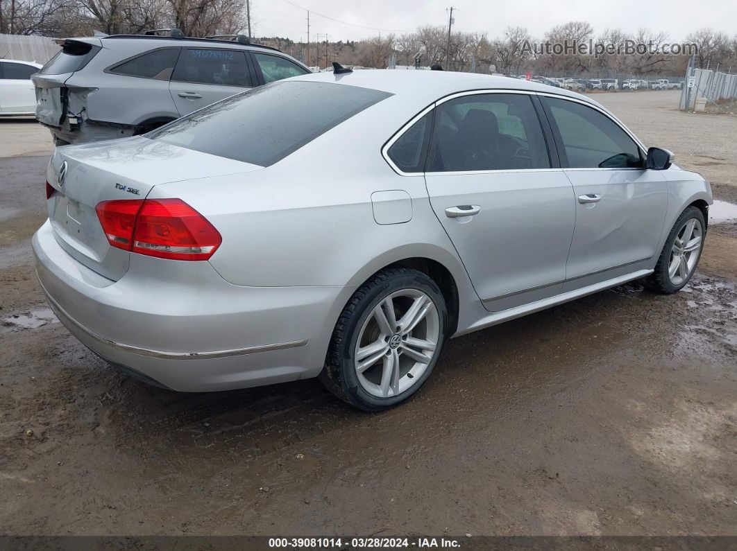 2013 Volkswagen Passat 2.0l Tdi Sel Premium Silver vin: 1VWCN7A37DC122551