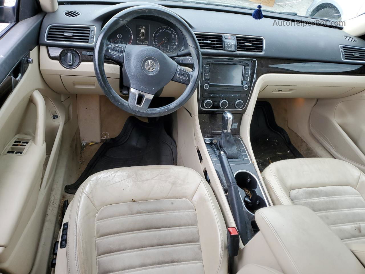 2014 Volkswagen Passat Sel Черный vin: 1VWCN7A37EC014884