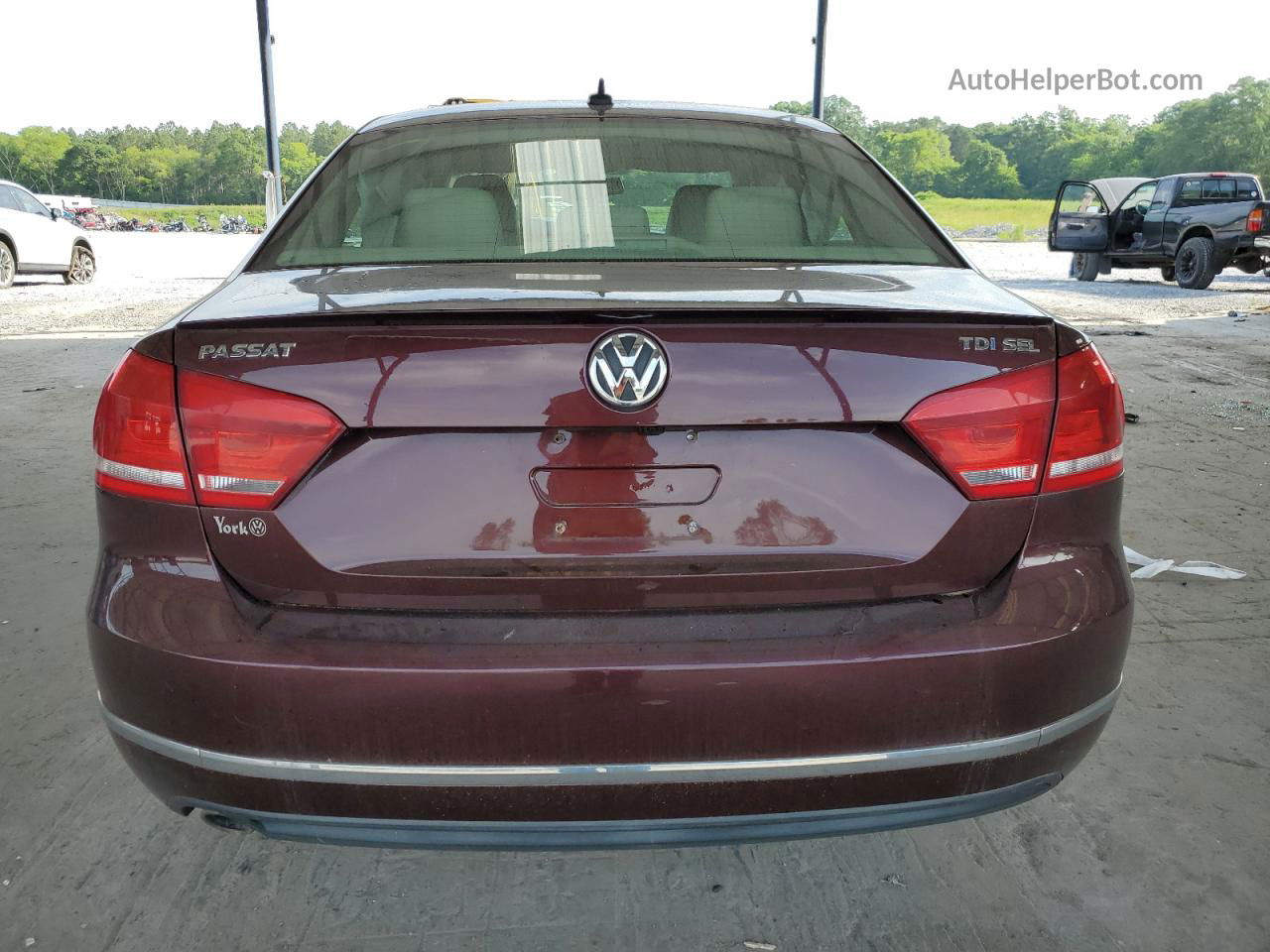 2014 Volkswagen Passat Sel Burgundy vin: 1VWCN7A37EC055323