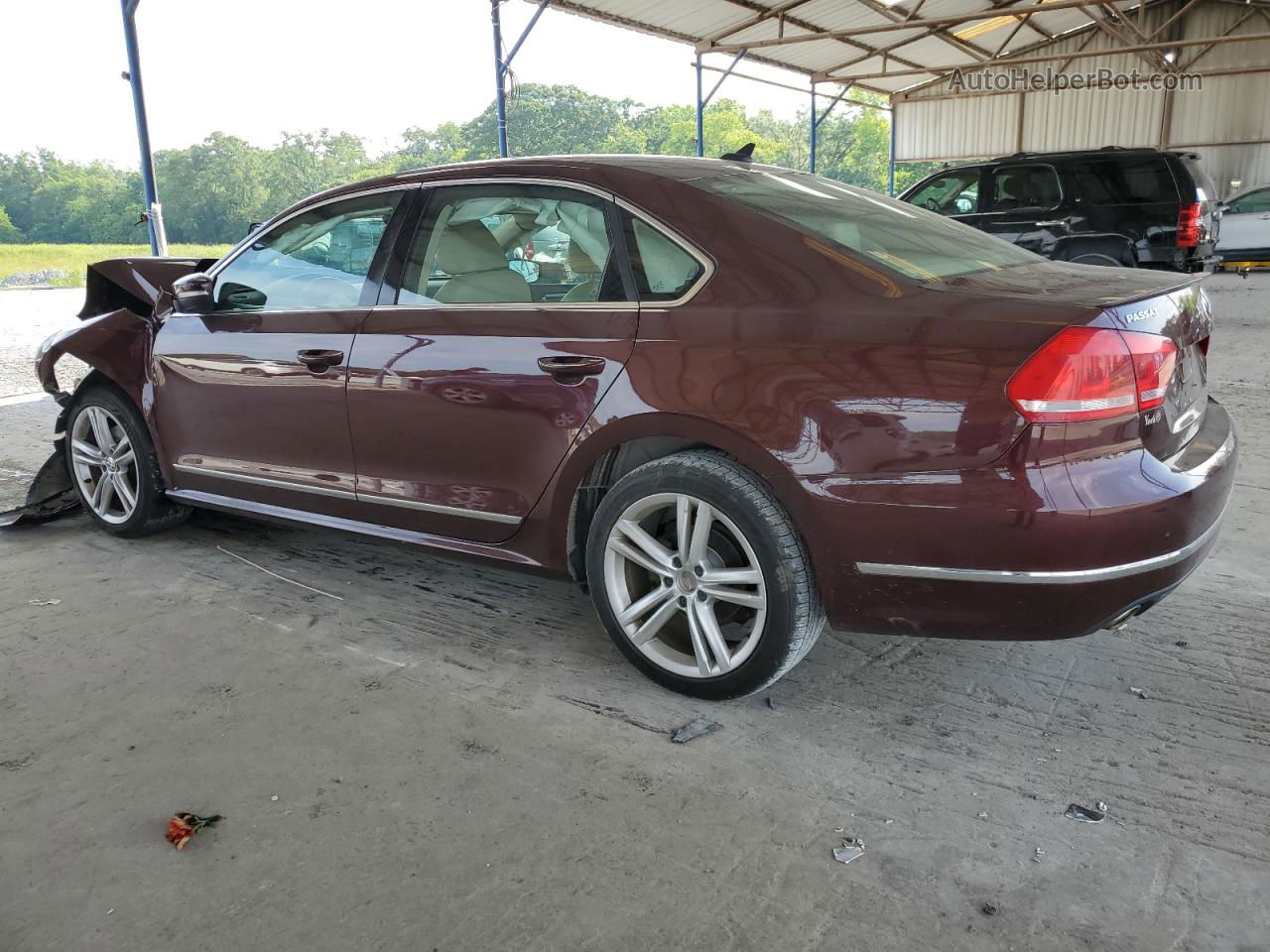 2014 Volkswagen Passat Sel Burgundy vin: 1VWCN7A37EC055323