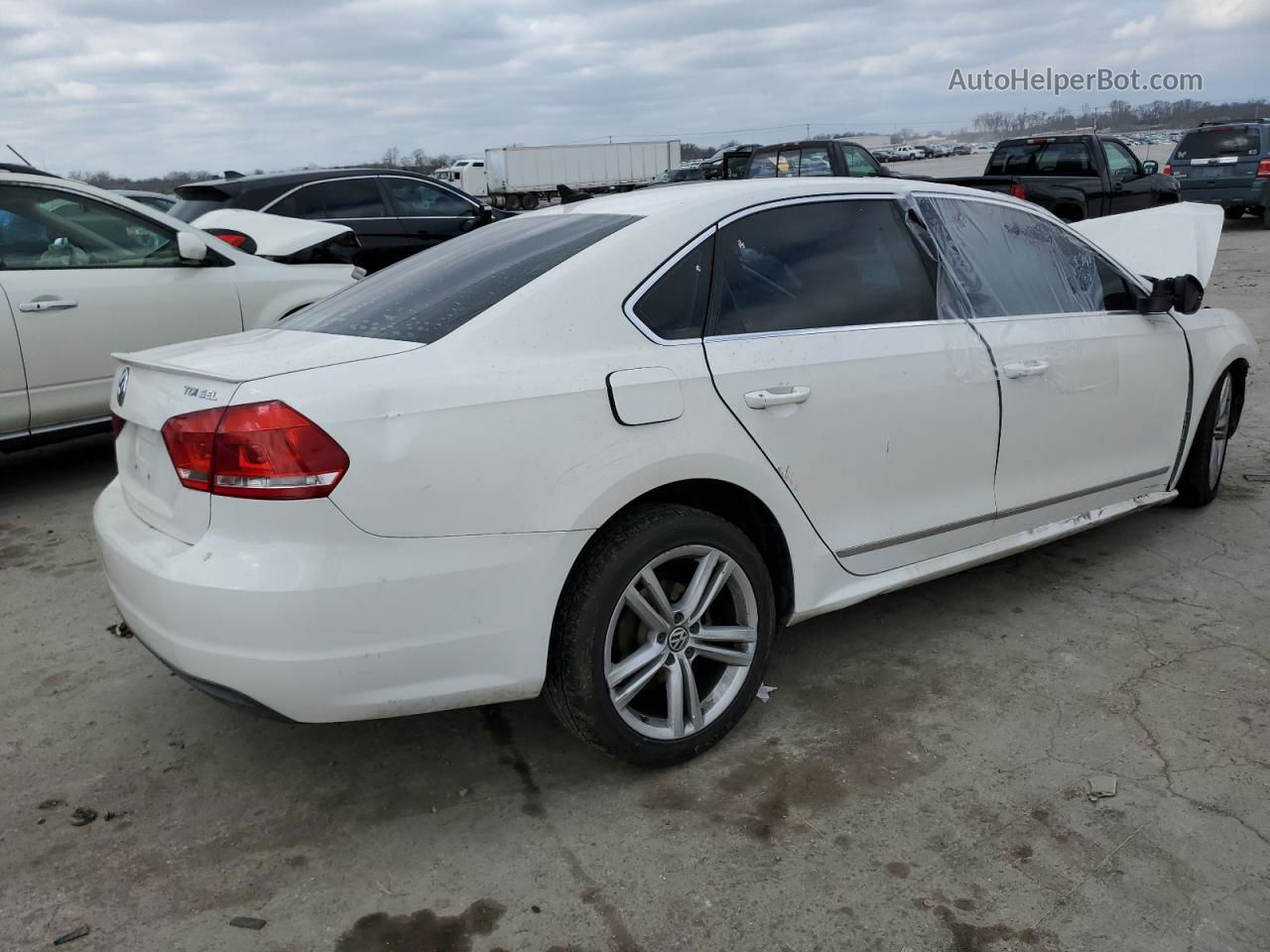 2012 Volkswagen Passat Sel White vin: 1VWCN7A38CC081751