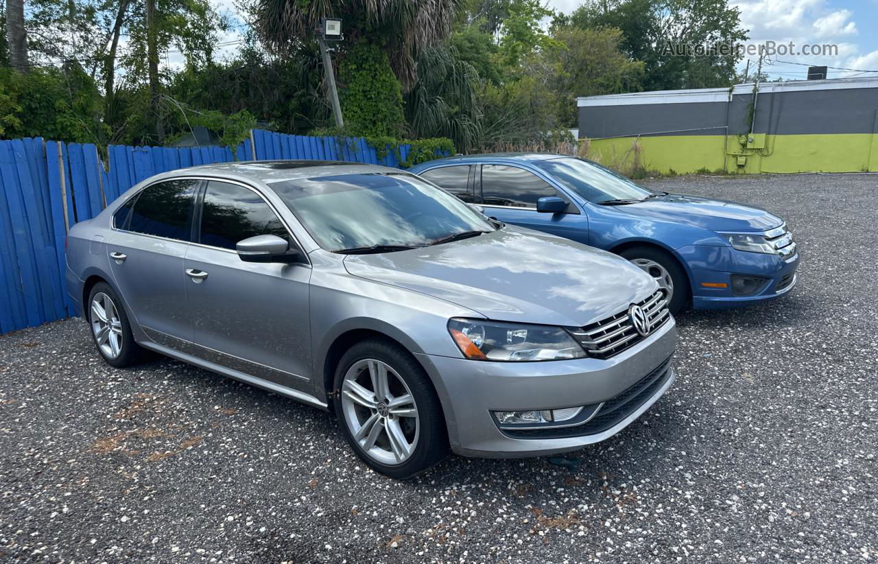 2013 Volkswagen Passat Sel Gray vin: 1VWCN7A38DC150360