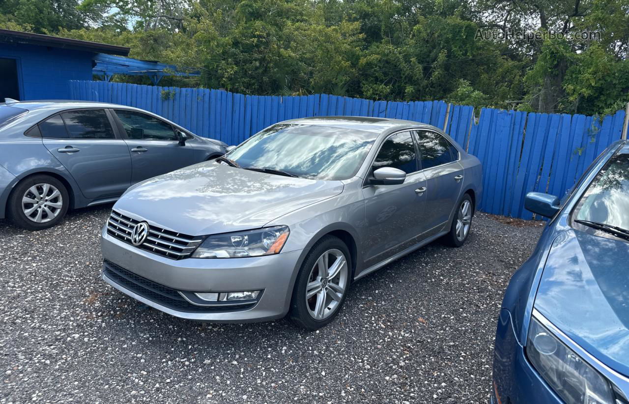 2013 Volkswagen Passat Sel Gray vin: 1VWCN7A38DC150360