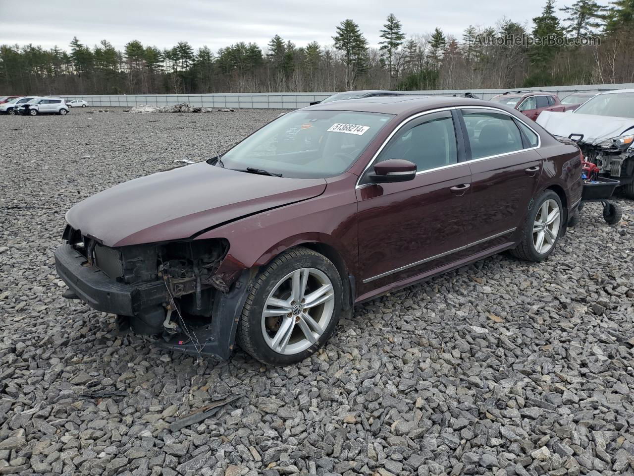 2014 Volkswagen Passat Sel Коричневый vin: 1VWCN7A38EC032052