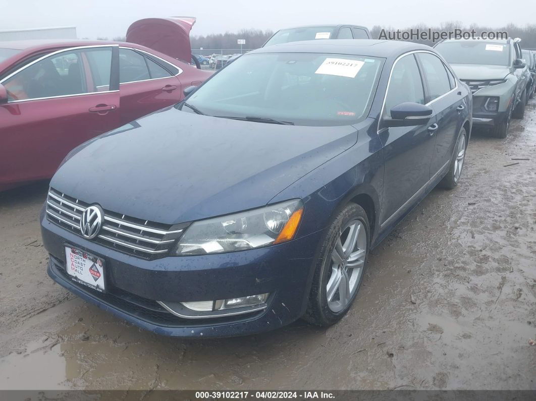 2014 Volkswagen Passat 2.0l Tdi Sel Premium Blue vin: 1VWCN7A38EC084104