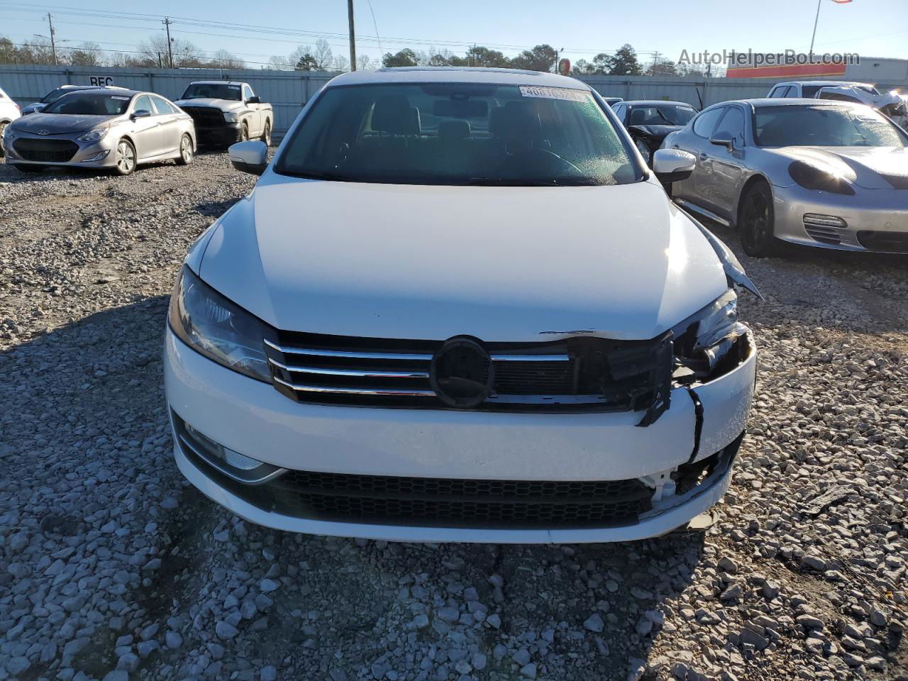 2014 Volkswagen Passat Sel White vin: 1VWCN7A38EC118901