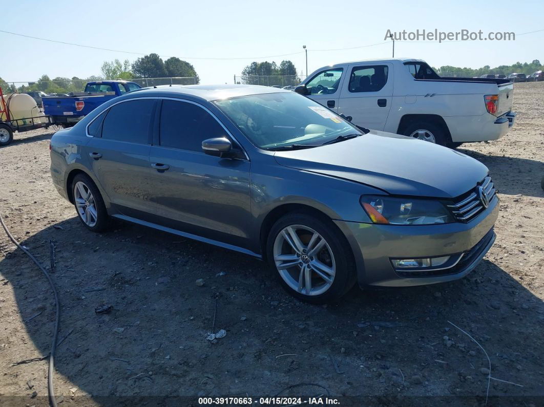 2013 Volkswagen Passat 2.0l Tdi Sel Premium Gray vin: 1VWCN7A39DC009278