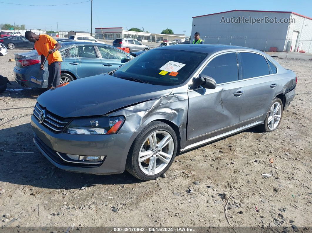 2013 Volkswagen Passat 2.0l Tdi Sel Premium Gray vin: 1VWCN7A39DC009278