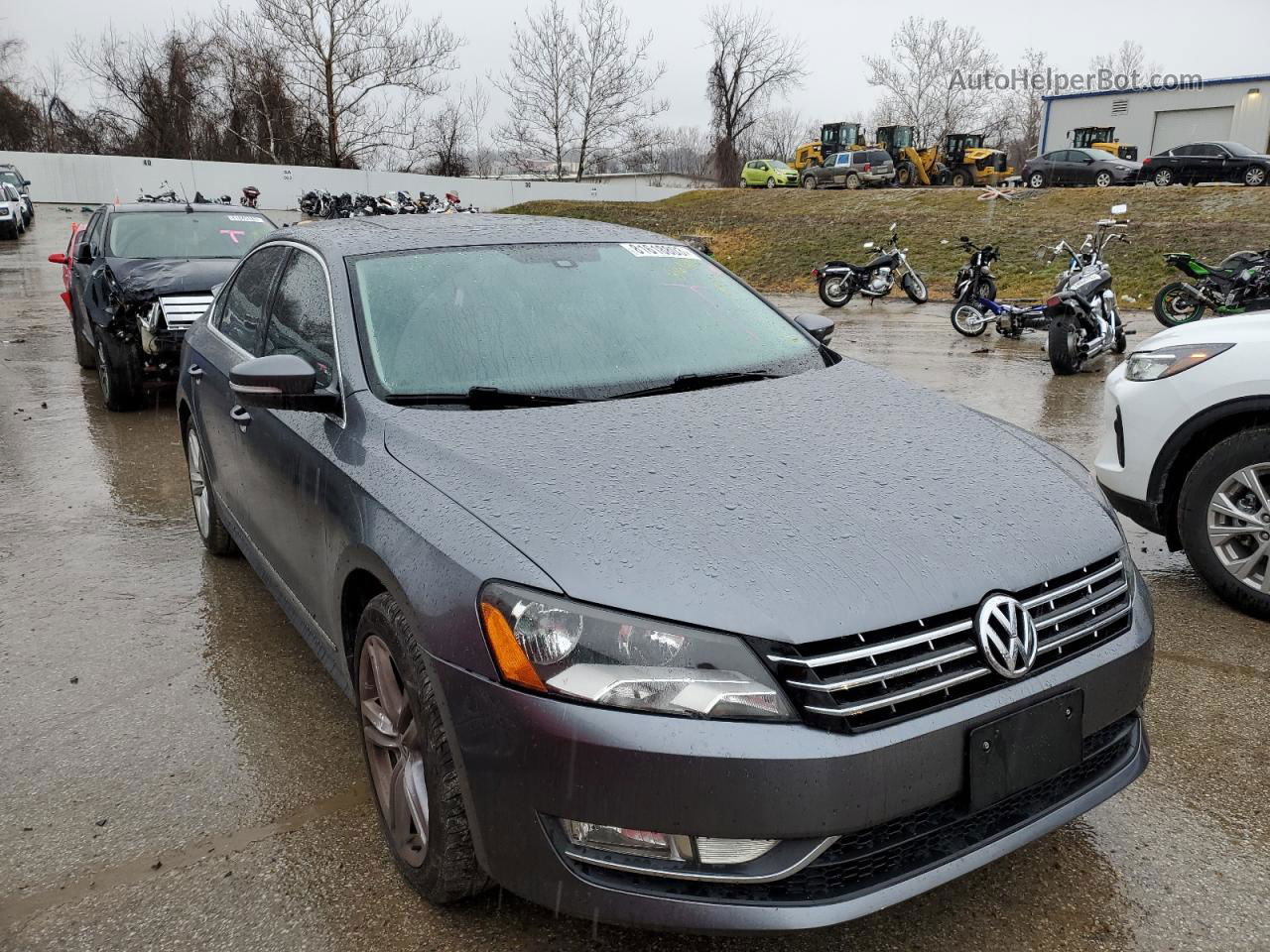 2014 Volkswagen Passat Sel Серый vin: 1VWCN7A39EC077744