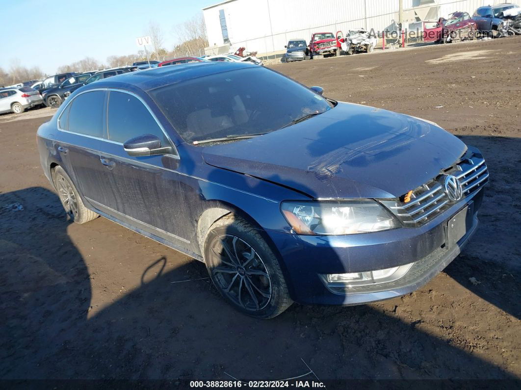 2013 Volkswagen Passat 2.0l Tdi Sel Premium Dark Blue vin: 1VWCN7A3XDC017051