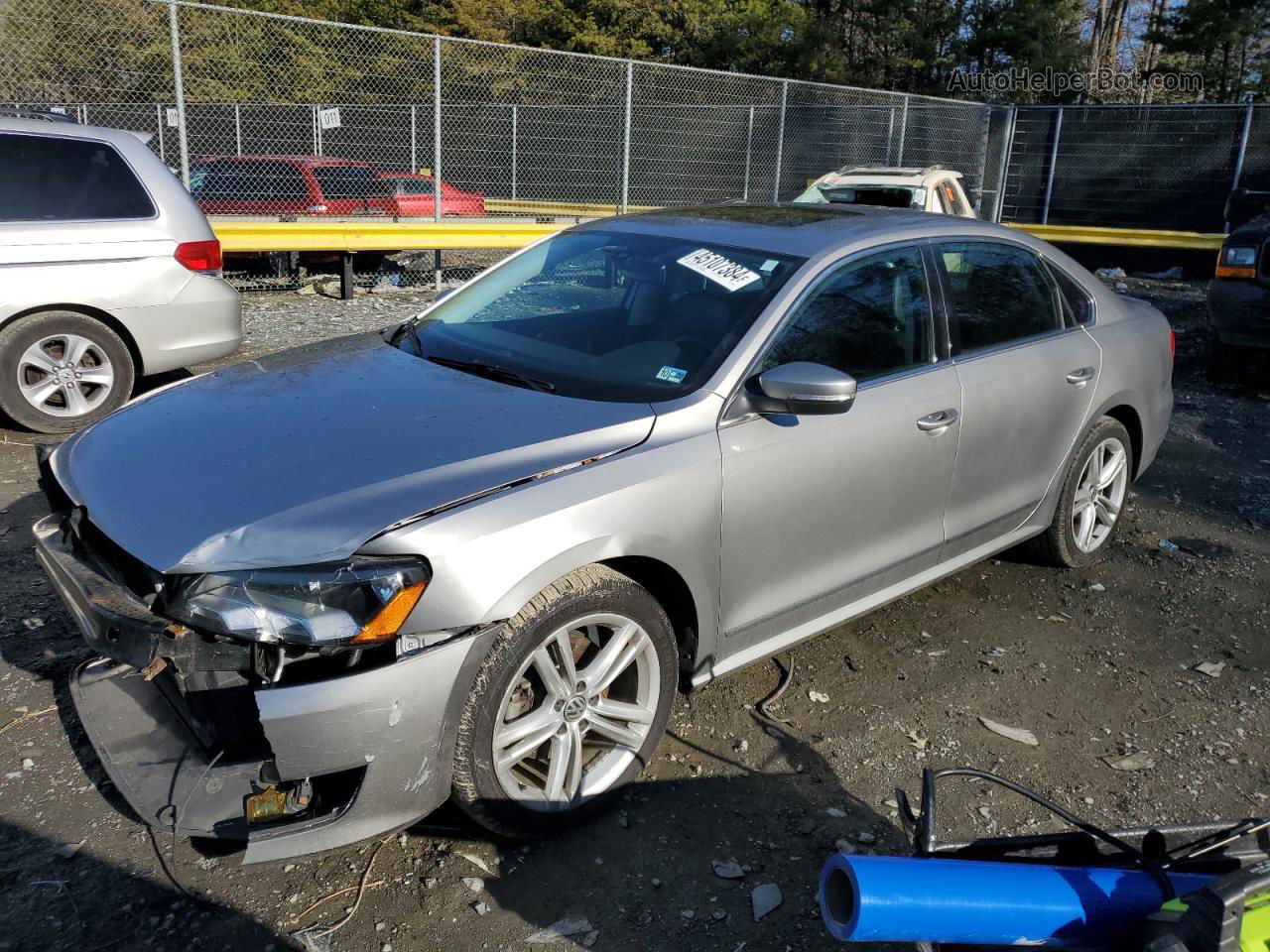 2013 Volkswagen Passat Sel Gray vin: 1VWCN7A3XDC060921