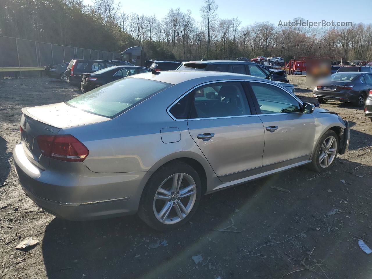 2013 Volkswagen Passat Sel Gray vin: 1VWCN7A3XDC060921