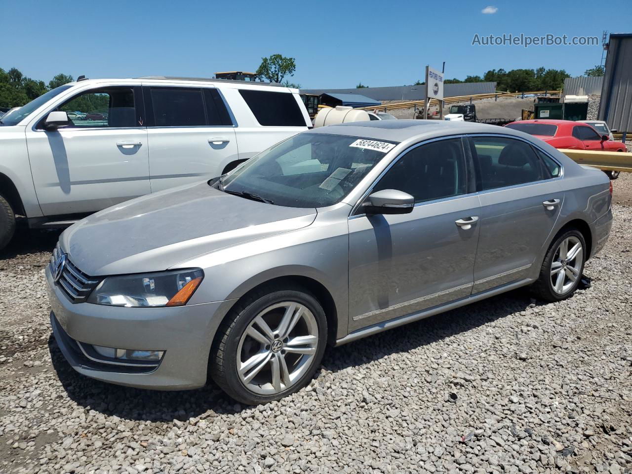 2013 Volkswagen Passat Sel Серебряный vin: 1VWCN7A3XDC112015