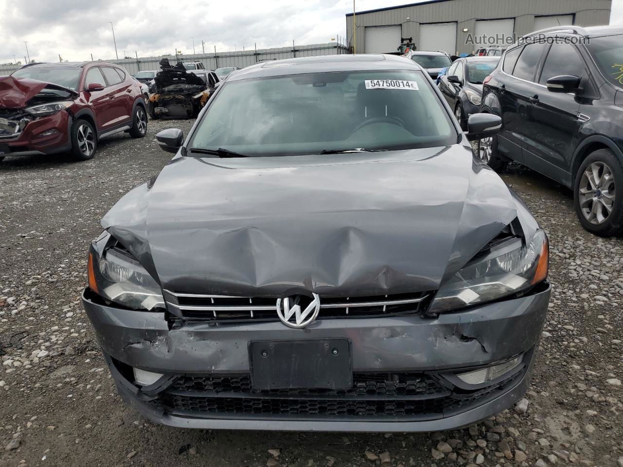 2013 Volkswagen Passat Sel Gray vin: 1VWCN7A3XDC134743